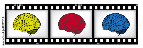brains on film background