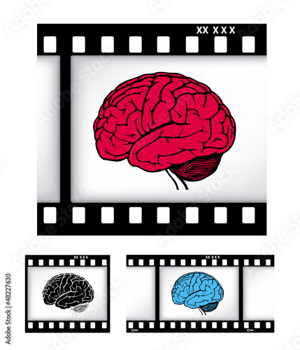 brains on film background
