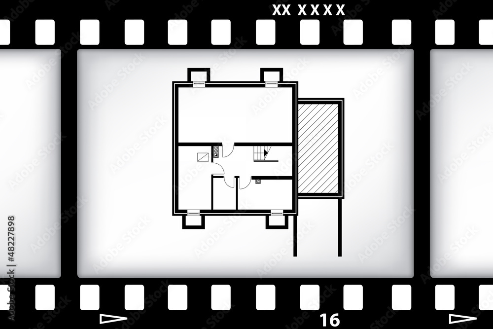 blueprint of house on film background blueprint of house on film background