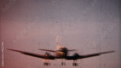 Airplane Landing 1958-Vintage 8mm film