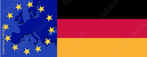 Flag of Germany and EU