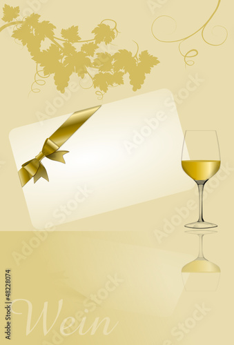 Gutschein für Wein in Gold