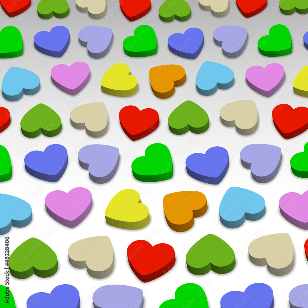 3D hearts 3D hearts