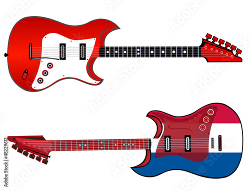 electric guitar made in french style