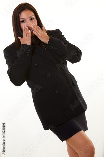 Pretty native american business woman wearing suit
