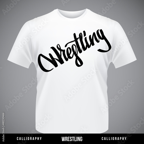 Wrestling hand lettering - handmade calligraphy