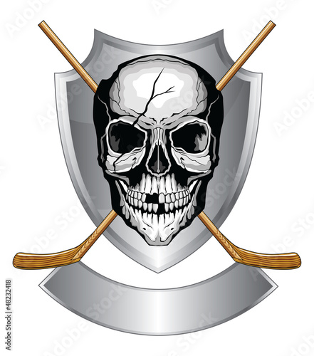 Photography Hockey Skull With Sticks
