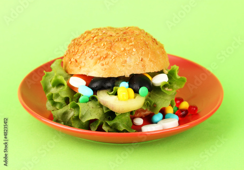 Conceptual image for nutritional care:assorted vitamins and