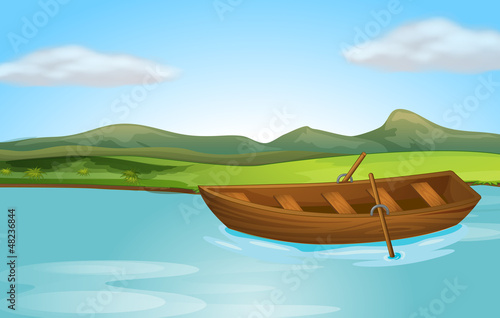 A river and a boat
