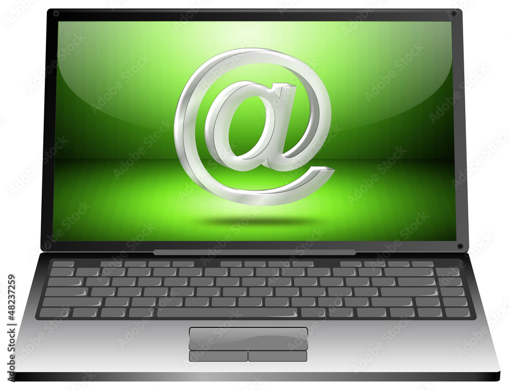 Laptop mit E-mail Symbol Laptop mit E-mail Symbol