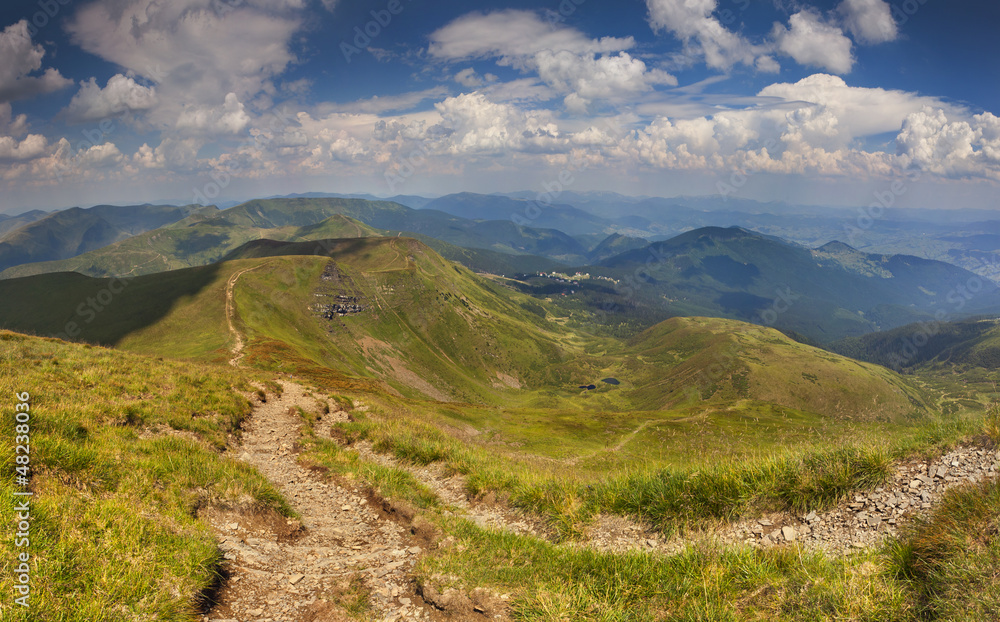 Beautiful summer landscape in the mountains Beautiful summer landscape in the mountains