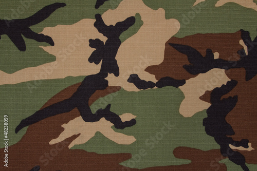 US military woodland camouflage fabric texture background