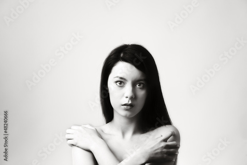 black and white portrait