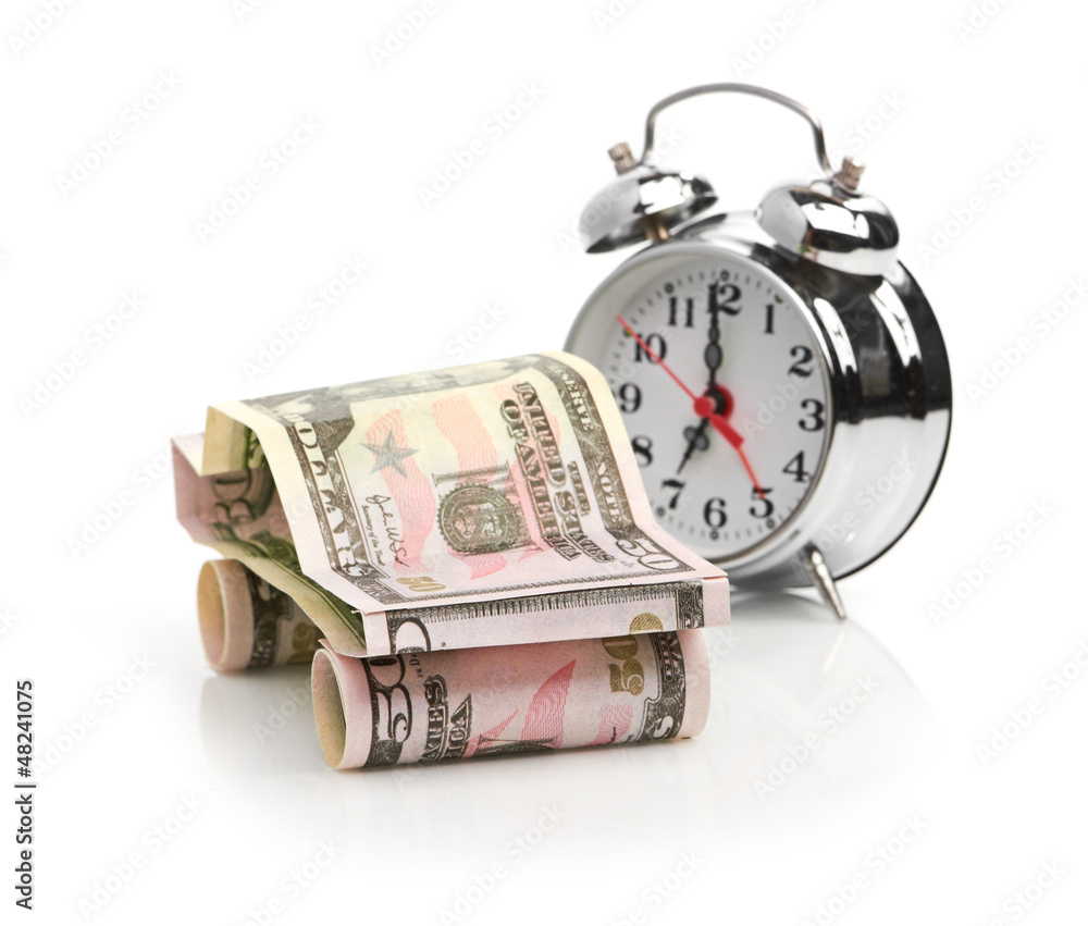 time buy car concept (car made from dollar) time buy car concept (car made from dollar)