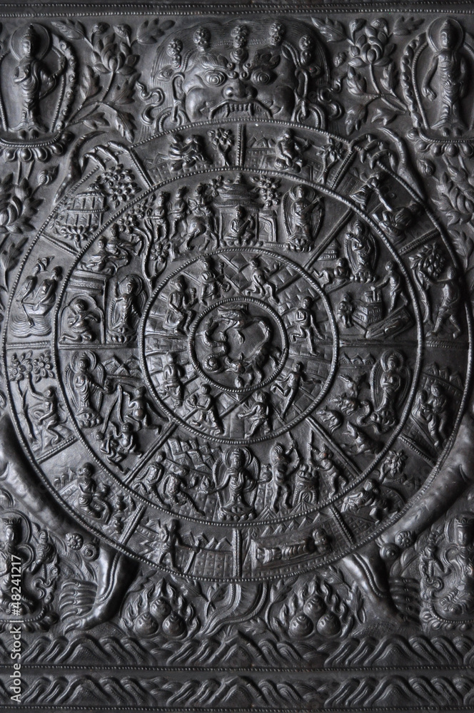 Obraz premium wheel of cyclic existence, bhavacakra