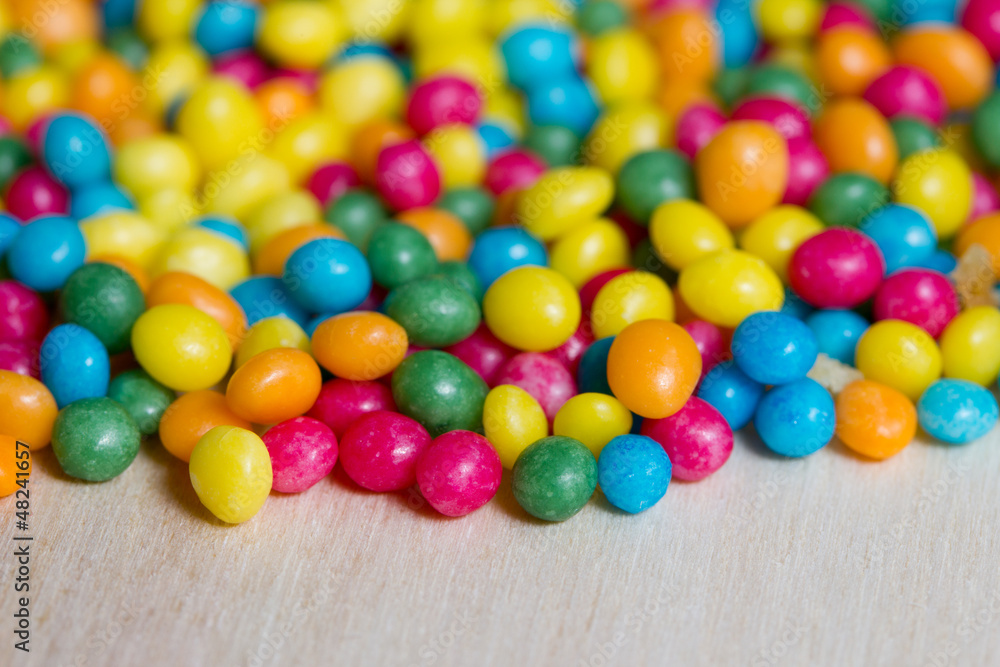 Obraz premium colored sugar pearls background