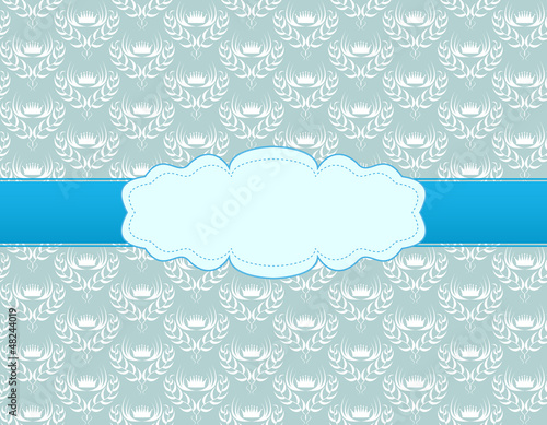 Vintage seamless background with a label for text