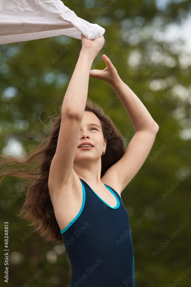 Charming long-haired girl