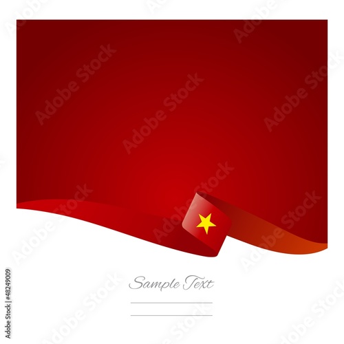 Abstract color background Vietnamese flag vector