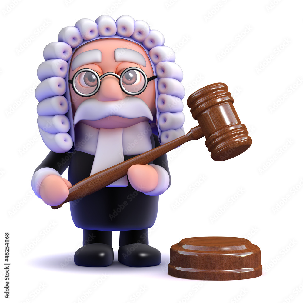 Judge strikes with his gavel Stock Illustration Adobe Stock