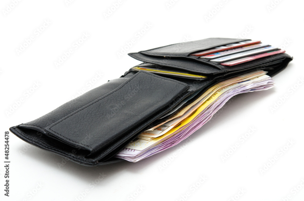 Prall gefüllte Geldbörse Prall gefüllte Geldbörse