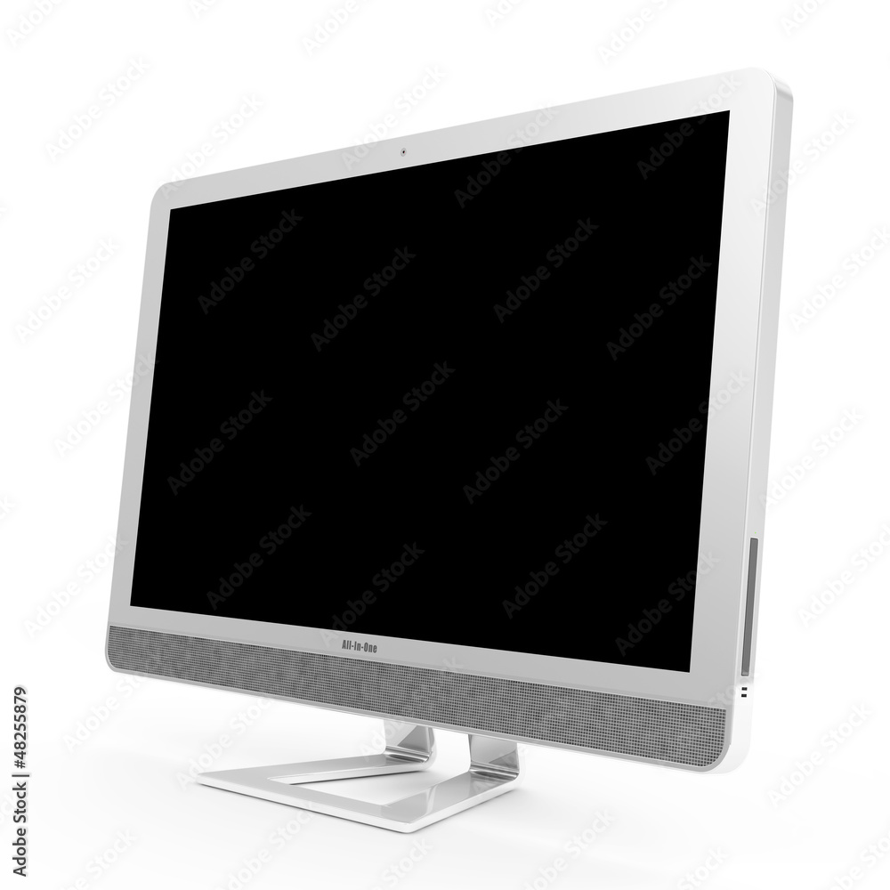 Modern All In One Computer isolated on white background Modern All In One Computer isolated on white background