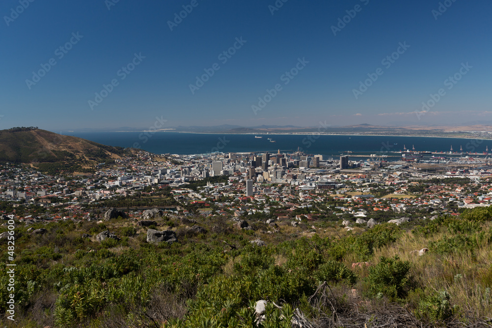 Cap Town depuis Table Mountain, Afrique du Sud