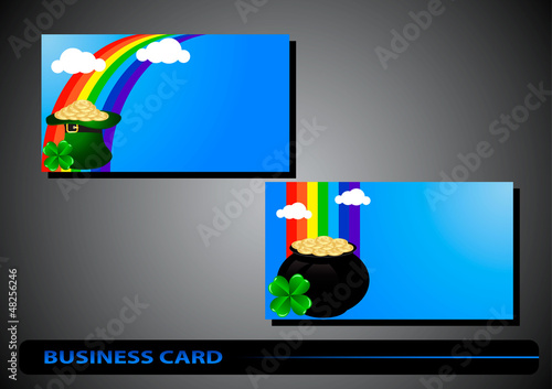 business card St. Patrick's Day