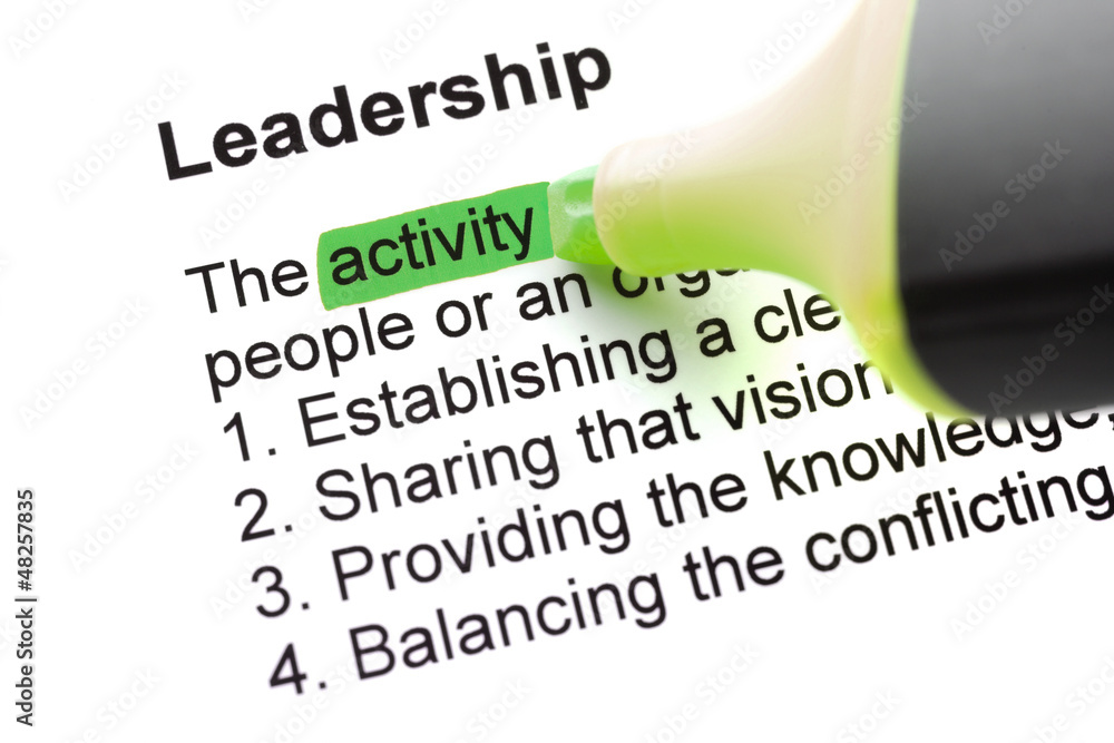The word Leadership The word Leadership
