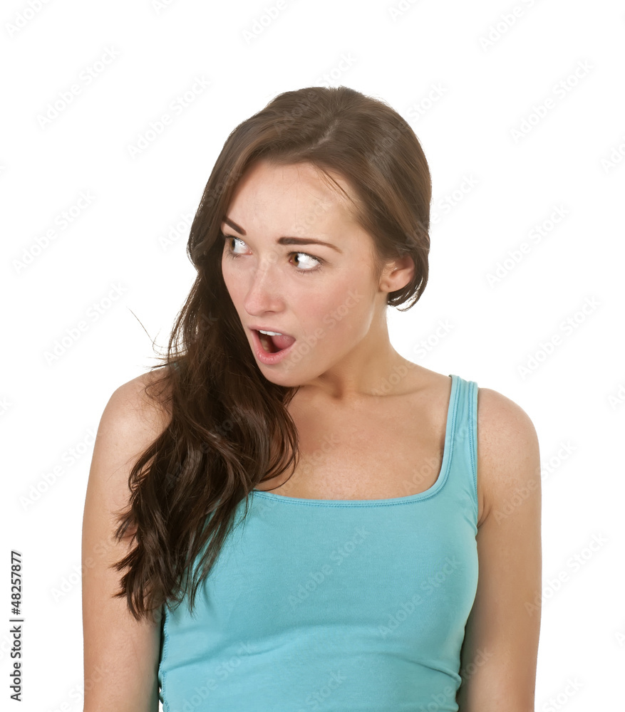 junge Frau ist überrascht junge Frau ist überrascht