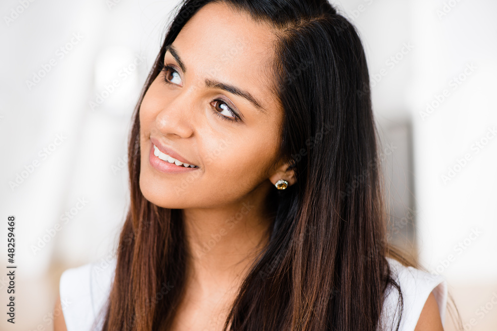 Beautiful Indian woman portrait happy smiling Beautiful Indian woman portrait happy smiling