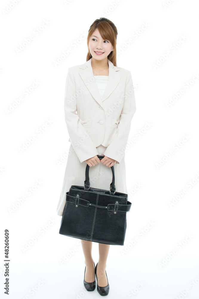 Beautiful asian businesswoman on white background Beautiful asian businesswoman on white background
