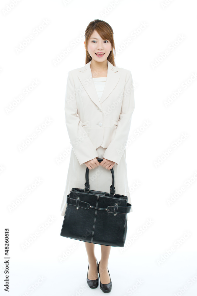 Beautiful asian businesswoman on white background Beautiful asian businesswoman on white background