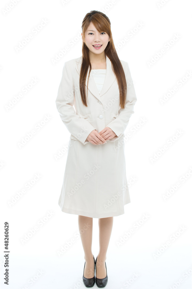 Beautiful asian businesswoman on white background Beautiful asian businesswoman on white background