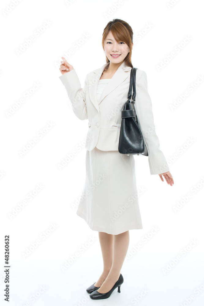 Beautiful asian businesswoman on white background Beautiful asian businesswoman on white background