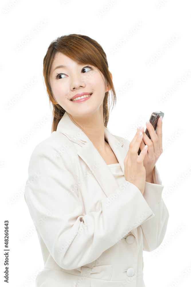 Beautiful asian businesswoman using a cellular Beautiful asian businesswoman using a cellular