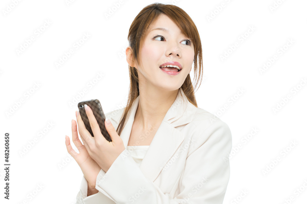 Beautiful asian businesswoman using a cellular Beautiful asian businesswoman using a cellular