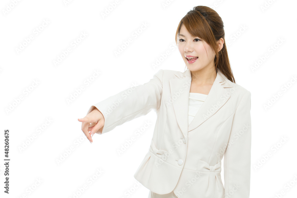 Beautiful asian businesswoman on white background Beautiful asian businesswoman on white background
