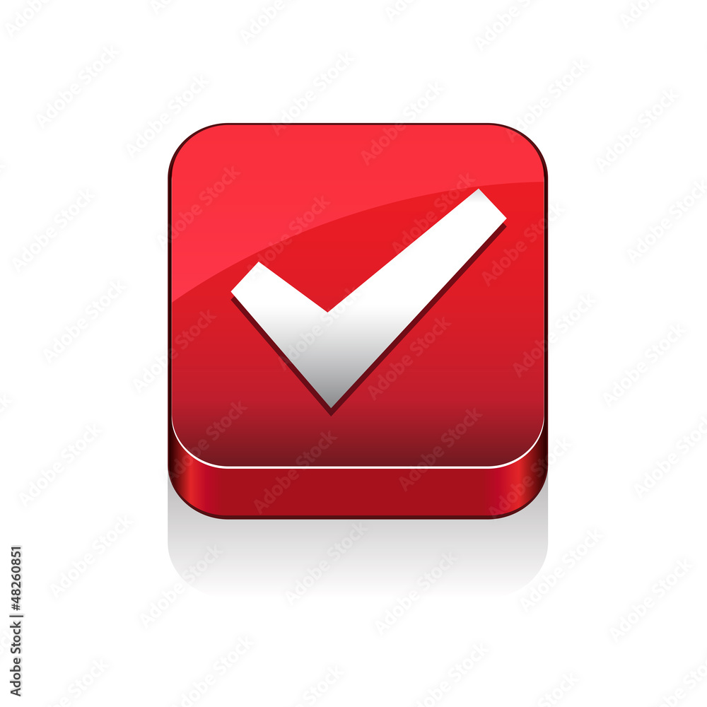 OK button square red
