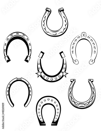 Set of horseshoe icons