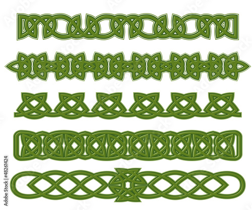 Green celtic ornaments