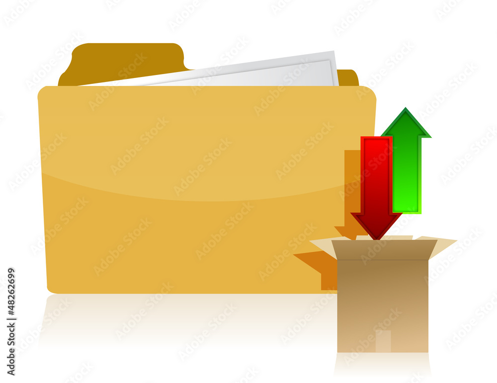 Folder with Green and red Arrow Folder with Green and red Arrow