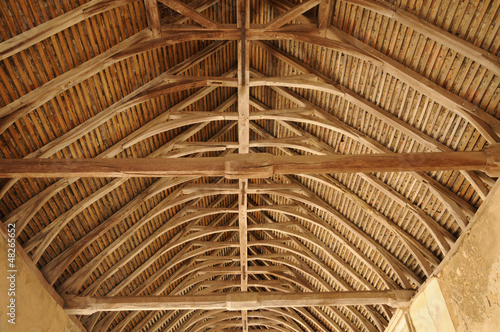 France, roof structure of the cemetery of Montfort l Amaury photo