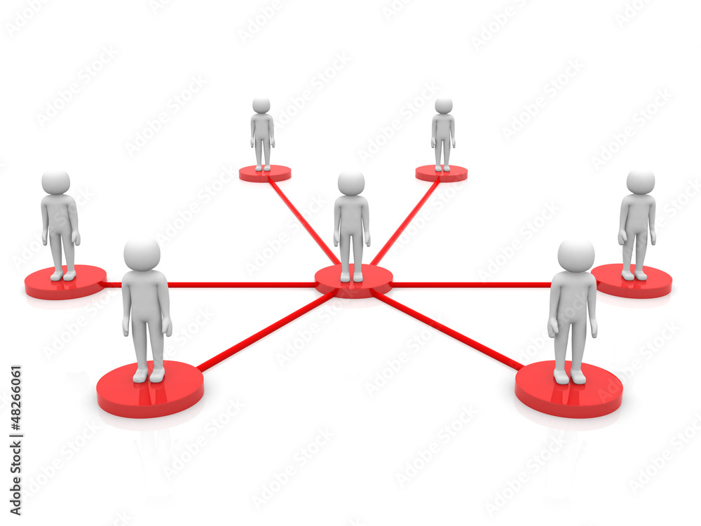 3d person - social network community people team 3d person - social network community people team