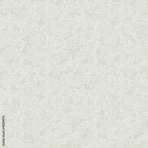 Seamless light beige leaf pattern. Vector illustration