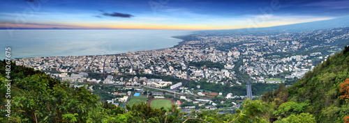 Panoramique de Saint-Denis de La Réunion. photo