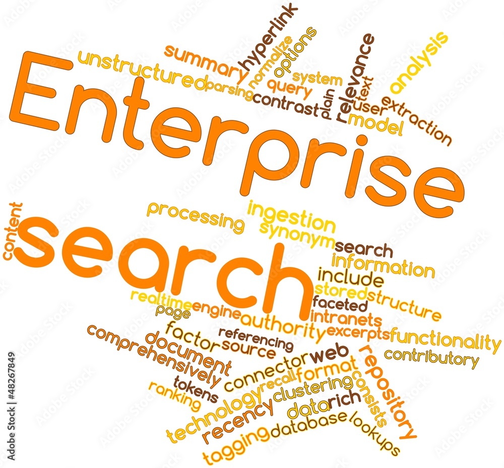 Word cloud for Enterprise search Stock Illustration Adobe Stock