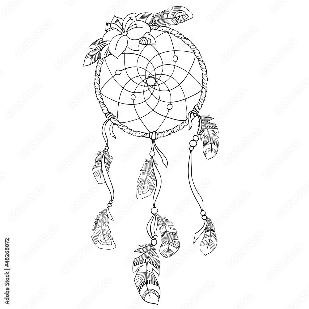 Dreamcatcher vector  illustration