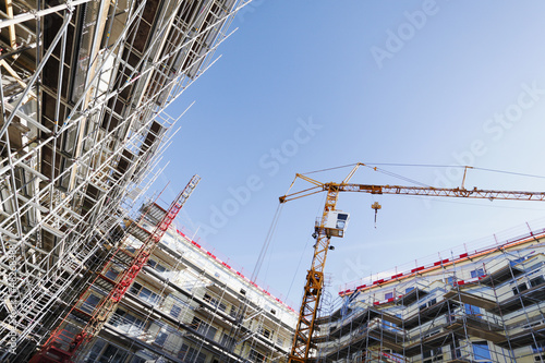 construction industry, overall view of building-site