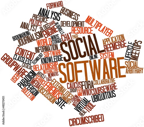 Word cloud for Social software photo